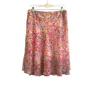 Y2K Singrid Olson Colorful Double Flounce A-Line Skirt Size 10